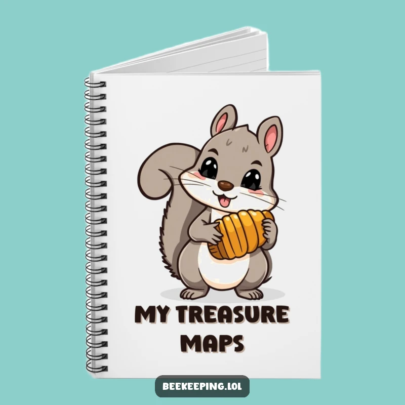 Funny Squirrel Honey Comb Notebook - Brave Nut Gatherer Journal, Perfect Gift