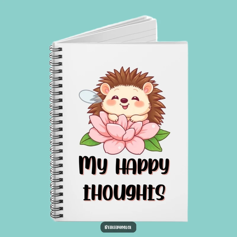 Funny Hedgehog Flower Notebook: Giggling Journal, Buzzing Ideas, Garden Gift