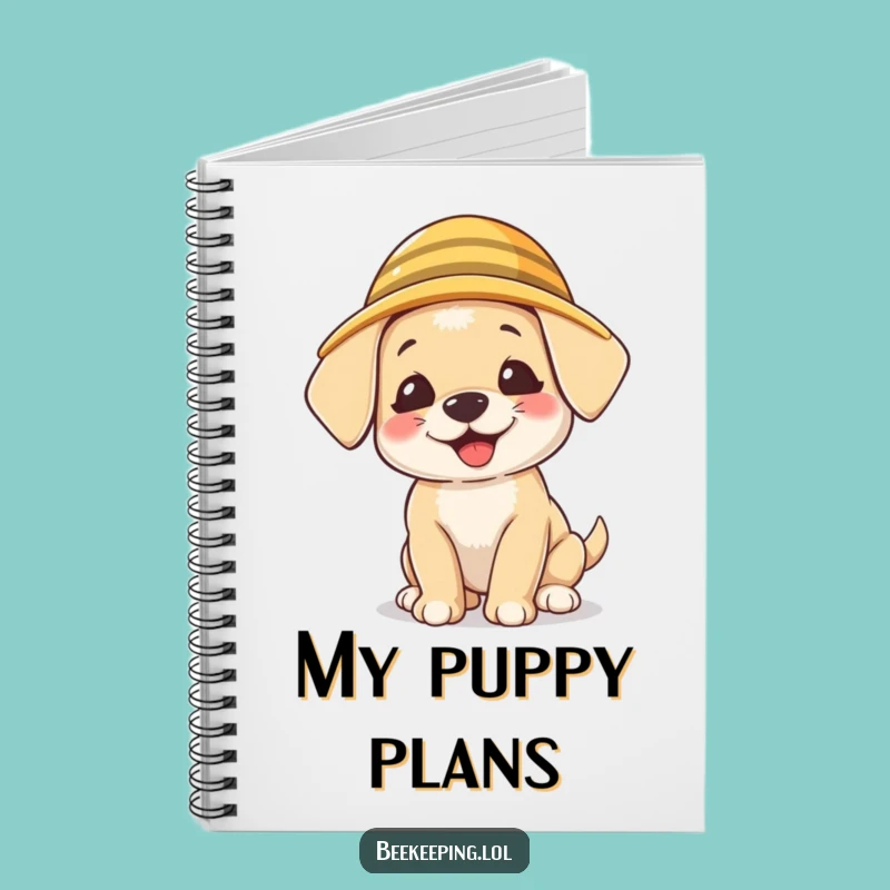 Funny Puppy Beekeeper Notebook: Journal with Giggling Pup, Perfect Gift for Dog Lovers