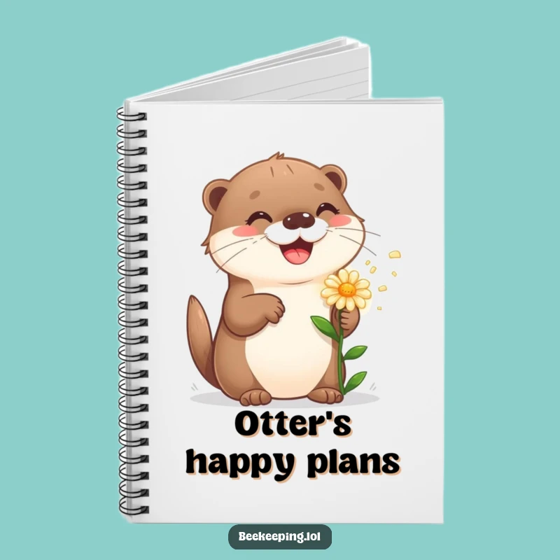 Funny Playful Otter Notebook - Jot Down Your Happy Thoughts with Flair