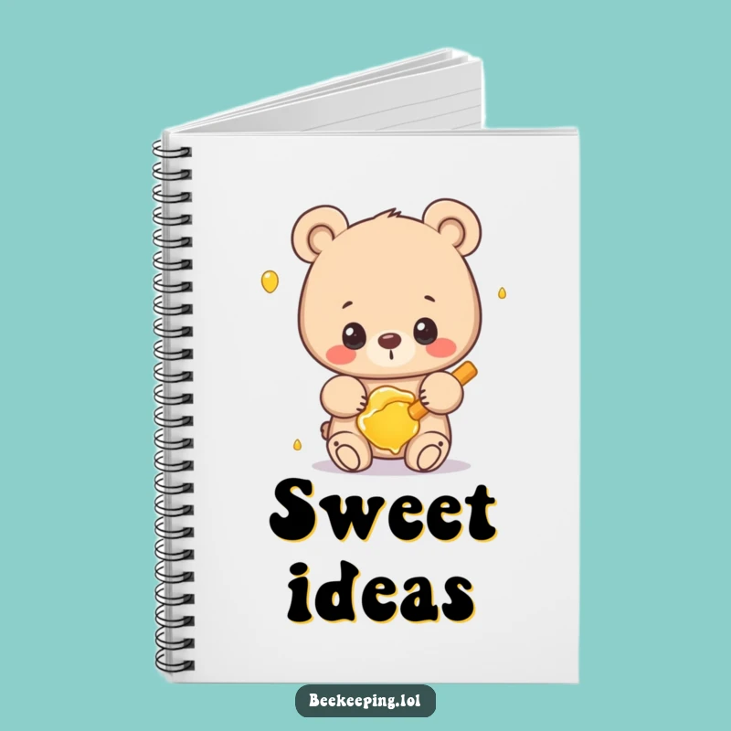 Funny Bear Honey Notebook - Humorous Journal, Nature Lover Gift