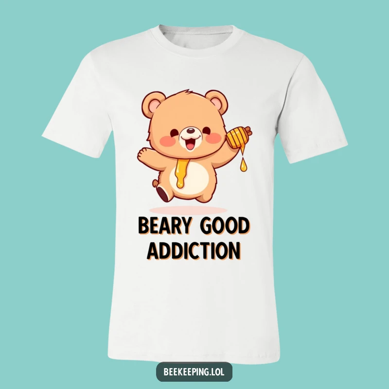 Funny Honey Bear T-Shirt: Cute Fluffy Bear Tee for Humorous Style
