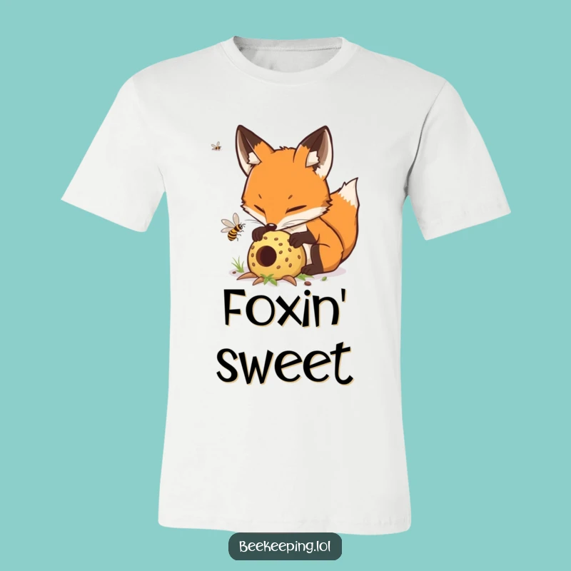Funny Fox Beekeeper T-Shirt - Determined Hive Tending Tee, Great Humorous Gift