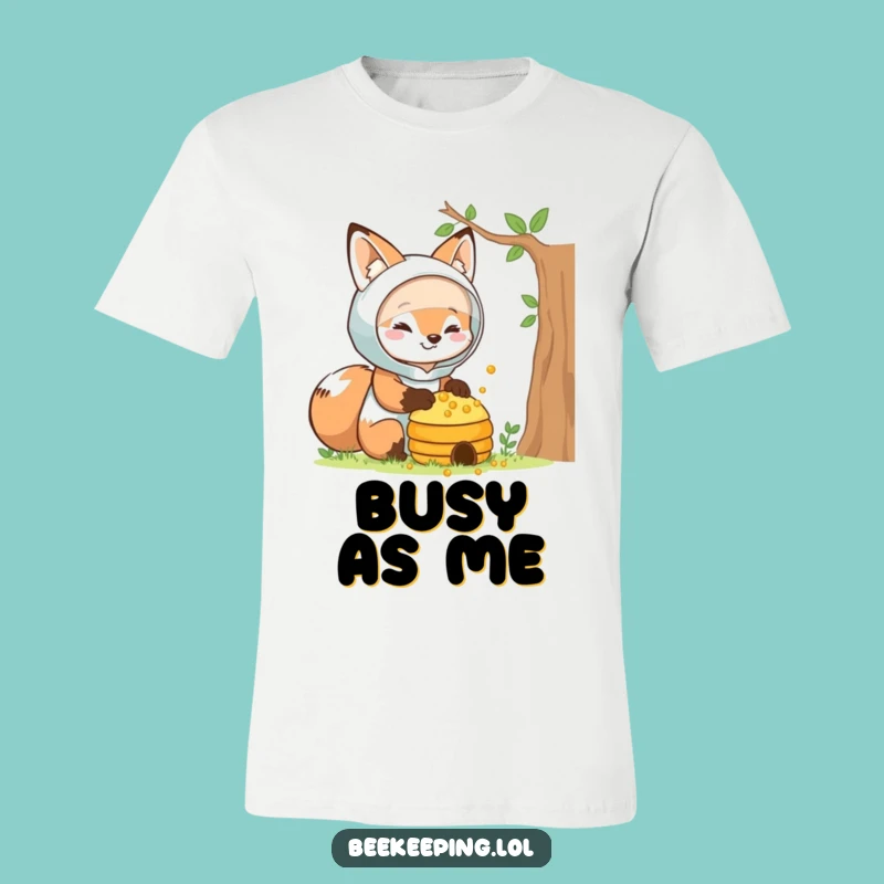 Funny Fox Beekeeper T-Shirt - Cute & Protective Animal Design, Great Gift