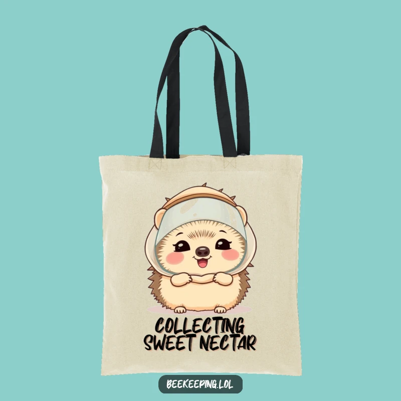 Funny Hedgehog Beekeeper Tote Bag - Giggling Spiky Friend, Carry Your Essentials with Humor