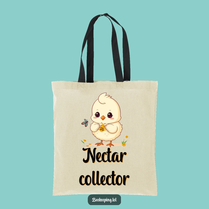 Funny Chick Nectar Tote Bag - Humorous Bag, Cute Bird Gift