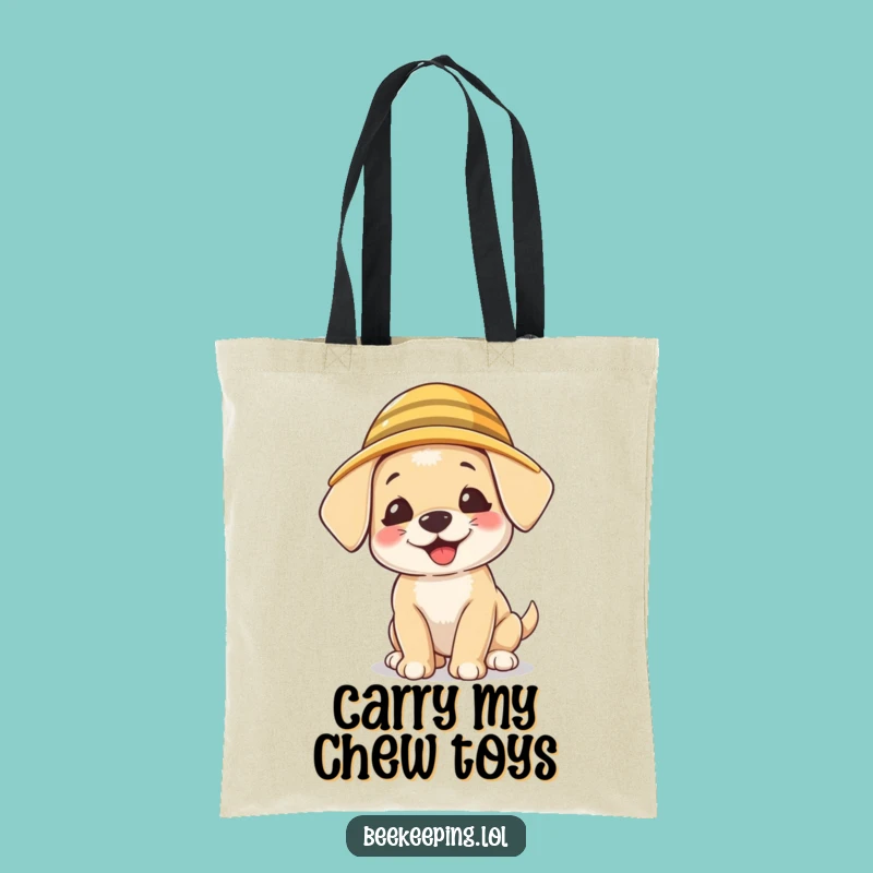 Funny Puppy Beekeeper Tote Bag: Giggling Pup Carryall, Practical Dog Lover Accessory
