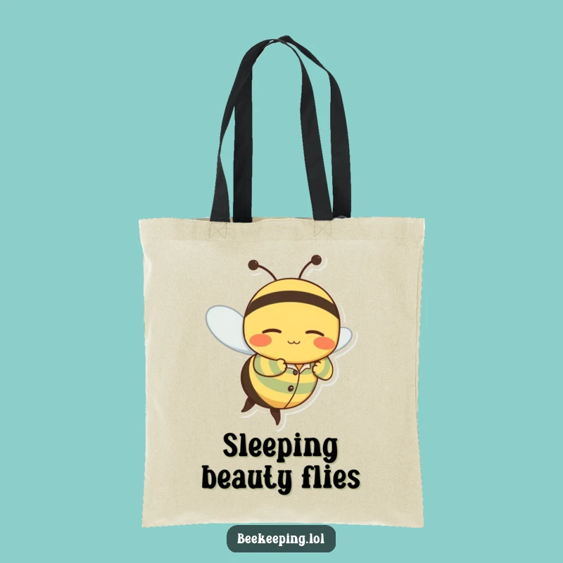 Funny Sleepy Bee Tote Bag: Pajama Bee Carryall for Humorous Errands